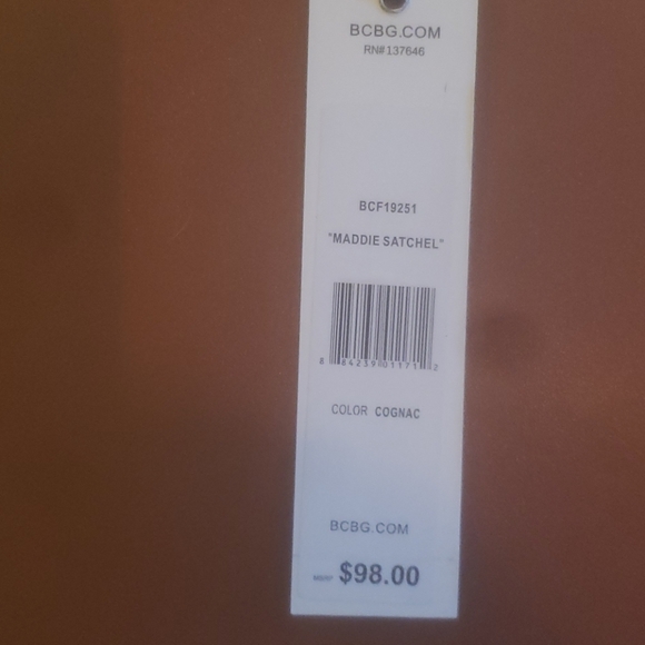 Cognac BCBG satchel - Picture 2 of 2